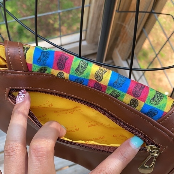 All Things Sundar Multi-color Paisley Crossbody - Picture 8 of 9